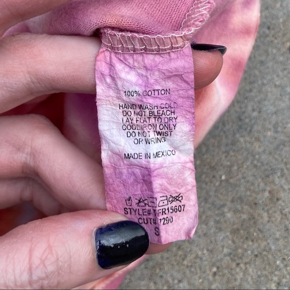 CUSTOM Color Tie Dye Think Happy Graphic Tee S Jrs - Picture 12 of 13